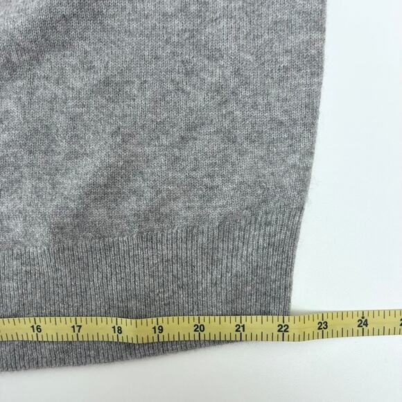 NWT Halogen Heather Gray Cashmere Jeweled Cropped 3/4 Sleeve Sweater - Plus 2X - Picture 6 of 8